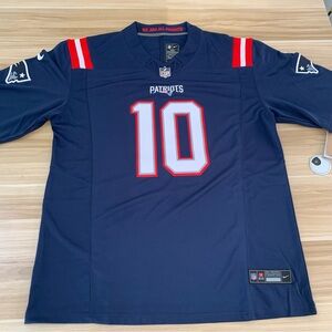 💜Drake Maye Navy Vapor Stitched Jersey